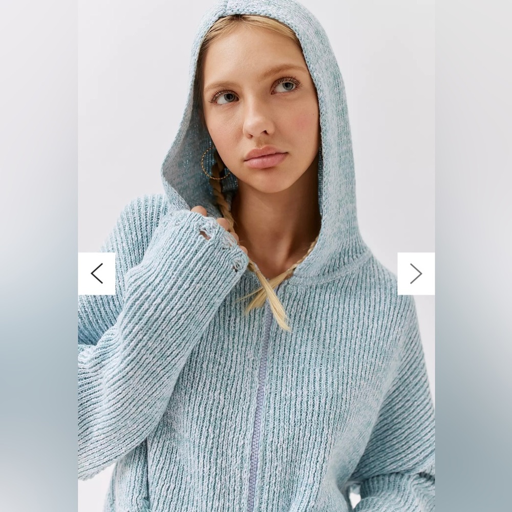 NWT UO Rhode Distressed hooded Cardigan - Picture 4 of 4